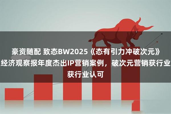 豪资随配 致态BW2025《态有引力冲破次元》斩获经济观察报年度杰出IP营销案例，破次元营销获行业认可